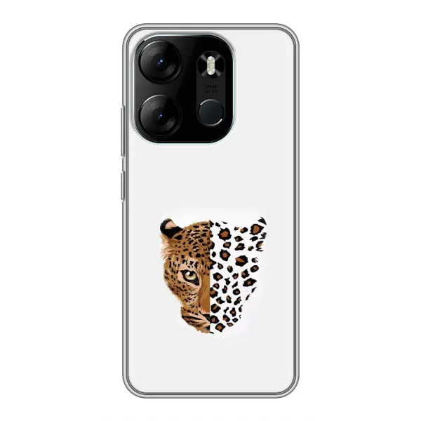 Чехол с рисунком «Леопард на белом» для TECNO Spark Go 2023 (BF7) Чехол с рисунком «Леопард на белом» для TECNO Spark Go 2023 (BF7)