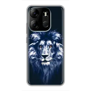 Чохол з картинкою на Tecno Spark Go 2023 (BF7) (Лев – синій)