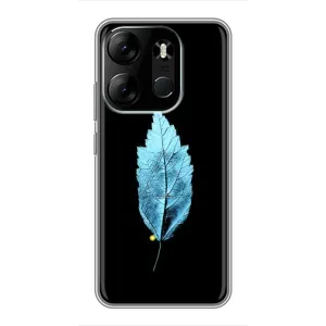 Чохол з картинками на чорному фоні для Tecno Spark Go 2023 (BF7) (Листя)
