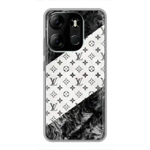 Чехол Стиль Louis Vuitton на Tecno Spark Go 2023 (BF7) (LV на белом)