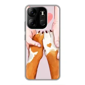 Чехол (ТПУ) Милые собачки для Tecno Spark Go 2023 (BF7) (Любовь к собакам)