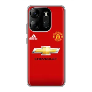 Силиконовые Чехлы принт Футбол на Tecno Spark Go 2023 (BF7) (Man United)