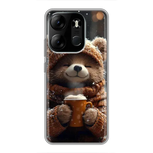 Чехол с рисунком «Медвежонок с кофе» для TECNO Spark Go 2023 (BF7) Чехол с рисунком «Медвежонок с кофе» для TECNO Spark Go 2023 (BF7)