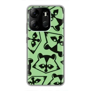 Силіконовий Чохол з Энотами на Tecno Spark Go 2023 (BF7) (Мордочки Єнота)