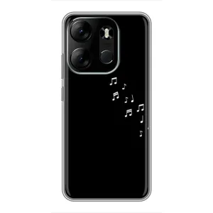 Чохол з картинками на чорному фоні для Tecno Spark Go 2023 (BF7) (Ноти)