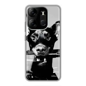 Чехол ДОБЕРМАН для Tecno Spark Go 2023 (BF7) (Опасный доберман)