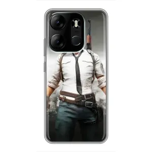 Силиконовый чехол с картинкой "Герой Pubg" на Tecno Spark Go 2023 (BF7)