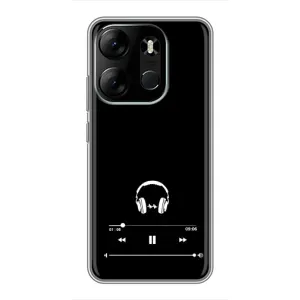 Чохол з картинками на чорному фоні для Tecno Spark Go 2023 (BF7) (Плеєр)