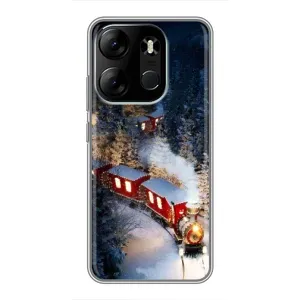 Силиконовый бампер на рождество для Tecno Spark Go 2023 (BF7) (Поезд)