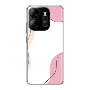 Чехол цветочный дизайн для Tecno Spark Go 2023 (BF7) (Розовый фон)