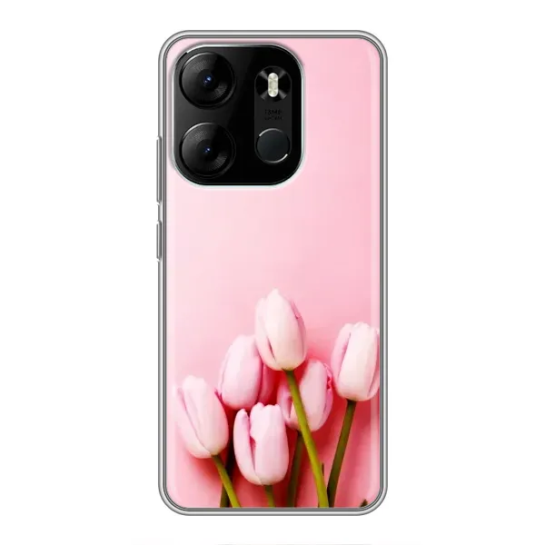 Чехол с рисунком «Розовые тюльпаны» для TECNO Spark Go 2023 (BF7) Чехол с рисунком «Розовые тюльпаны» для TECNO Spark Go 2023 (BF7)