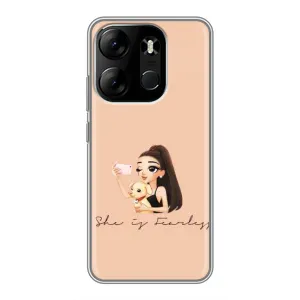 Силіконовый Чохол на Tecno Spark Go 2023 (BF7) з картинкой Модных девушек (З собакою)