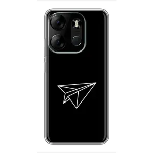 Чохол з картинками на чорному фоні для Tecno Spark Go 2023 (BF7) (Літак)