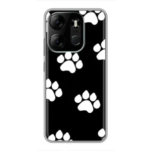Бампер для Tecno Spark Go 2023 (BF7) с картинкой "Песики" (Следы собак)