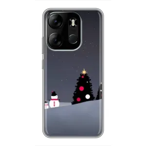 Чехлы на Новый Год Tecno Spark Go 2023 (BF7) (Снеговички)
