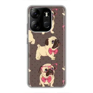 Чехол (ТПУ) Милые собачки для Tecno Spark Go 2023 (BF7) (Собачки Мопсики)