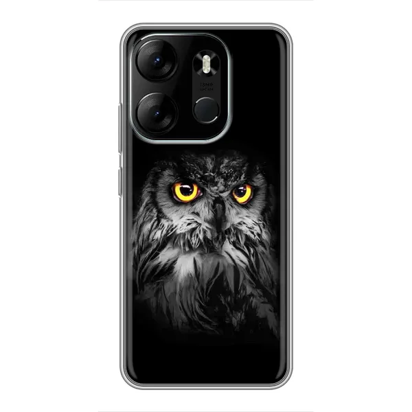 Чехол с рисунком «Сова на чёрном» для TECNO Spark Go 2023 (BF7) Чехол с рисунком «Сова на чёрном» для TECNO Spark Go 2023 (BF7)