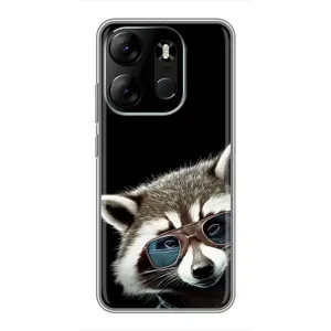 Силіконовий Чохол з Энотами на Tecno Spark Go 2023 (BF7) (Стильний Єнот)