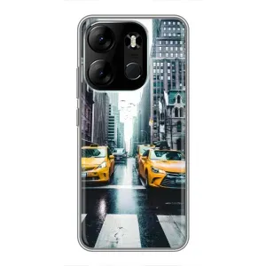 Силиконовый бампер (Работники) на Tecno Spark Go 2023 (BF7) (Такси)