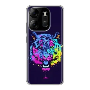 Силіконовий бампер з картинкою звірів для Tecno Spark Go 2023 (BF7) (Тигр-Арт)