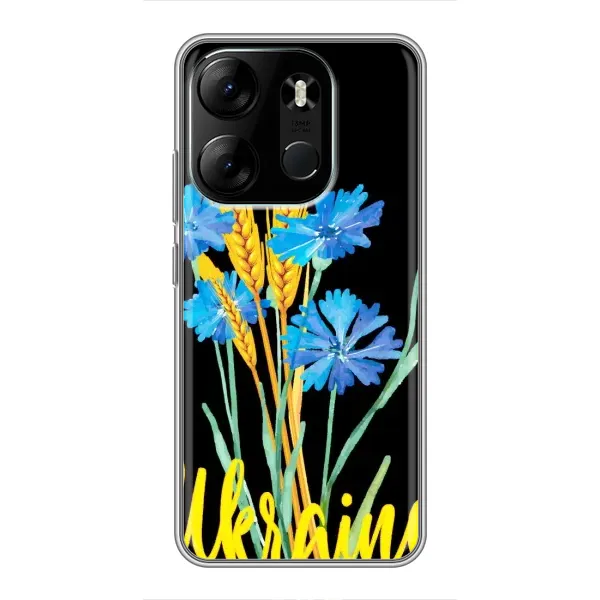 Чехол с рисунком «Ukraine в цветочках» для TECNO Spark Go 2023 (BF7) Чехол с рисунком «Ukraine в цветочках» для TECNO Spark Go 2023 (BF7)