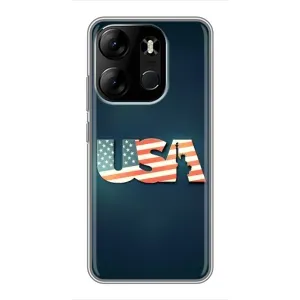 Чехол Флаг USA для Tecno Spark Go 2023 (BF7)