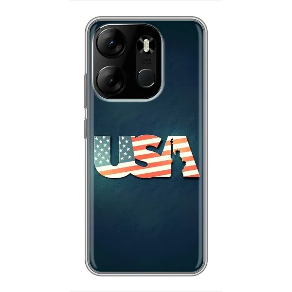 Чехол с рисунком «USA» для TECNO Spark Go 2023 (BF7) Чехол с рисунком «USA» для TECNO Spark Go 2023 (BF7)