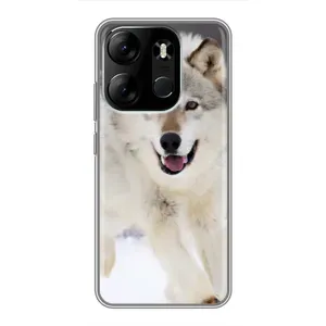 Чехол с Волком на Tecno Spark Go 2023 (BF7) (Волк на снегу)