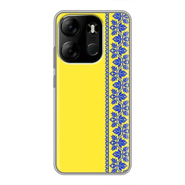 Чехол с рисунком «Вышиванка на желтом» для TECNO Spark Go 2023 (BF7) Чехол с рисунком «Вышиванка на желтом» для TECNO Spark Go 2023 (BF7)