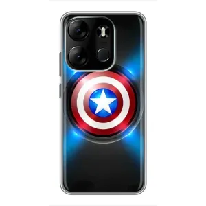 Чохол с Щітом Капітана Америки на Tecno Spark Go 2023 (BF7) (Яскраий Щит Капітана)