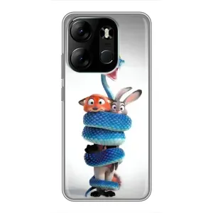 Силіконовий чохол з принтом Зоотрополіс для Tecno Spark Go 2023 (BF7) (Змія Зоо)