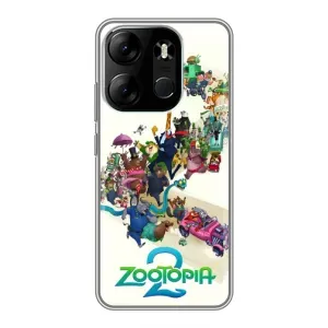 Силіконовий чохол з принтом Зоотрополіс для Tecno Spark Go 2023 (BF7) (Зоотрополіс лого)
