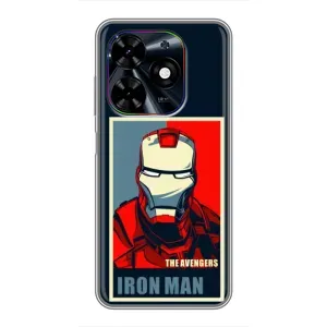 Чехол Супергерой Железный человек на Tecno Spark Go 2024 (BG6) (Art Iron man)