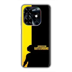 Чехол (TPU) с картинкой "Лого Пабг" на Техно Спарк ГО (2024) (Battlegrounds)