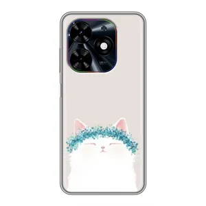 Чехол на тематику: Коты для TECNO Spark Go 2024 (BG6) (Белый котик)