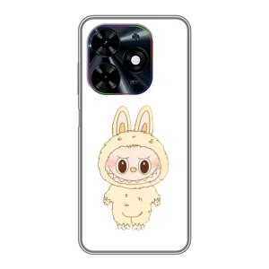Чехол с принтом Лабубу для Tecno Spark Go 2024 (BG6) (Бежевый Лабубу)
