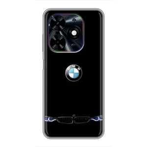 Силиконовый бампер с картинкой машины на Tecno Spark Go 2024 (BG6) (Черный BMW)