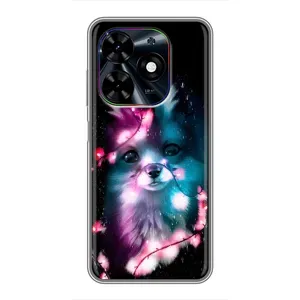 Чехол с Лисичкой для Tecno Spark Go 2024 (BG6) (Черная Лиса)