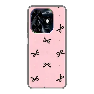 Чехол банты для Tecno Spark Go 2024 (BG6) (Черные бантики)