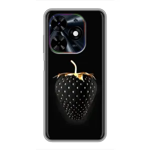 Чехол с изображением вкусной еды для Tecno Spark Go 2024 (BG6) (Чёрная клубника)