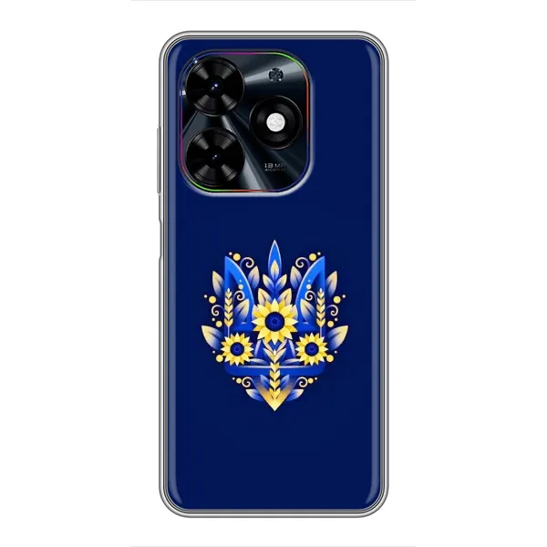 Чехол с рисунком «Цветущий Герб» для TECNO Spark Go 2024 (BG6)