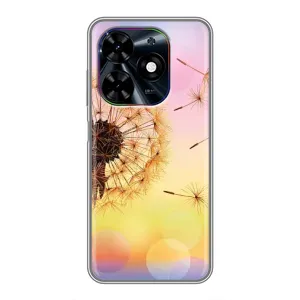 Силиконовый Чехол с одуванчиками на Tecno Spark Go 2024 (BG6) (Цветок-одуванчик)