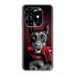 Чехол ДОБЕРМАН для Tecno Spark Go 2024 (BG6) (Доберман злой)