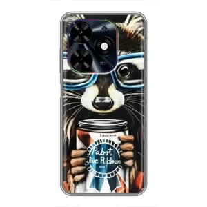 Силиконовый Чехол с Енотами на Tecno Spark Go 2024 (BG6) (Енот в очках)