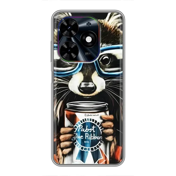 Чехол с рисунком «Енот в очках» для TECNO Spark Go 2024 (BG6) Чехол с рисунком «Енот в очках» для TECNO Spark Go 2024 (BG6)