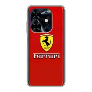 Силиконовый бампер с картинкой машины на Tecno Spark Go 2024 (BG6) (Ferrari Logo)