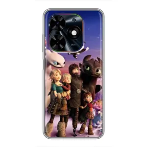 Чехол дракон Беззубик для Tecno Spark Go 2024 (BG6) (Герои дракона)