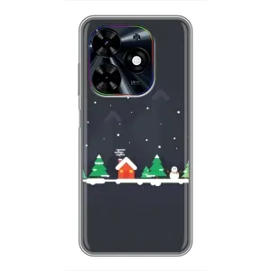 Силиконовый бампер на рождество для Tecno Spark Go 2024 (BG6) (Город зимний)