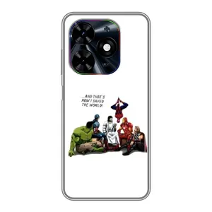 Чехлы для Tecno Spark Go 2024 (BG6) (Для Христиан) (Иисус супергерой)
