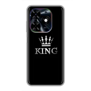 Чохол (Корона на чорному фоні) для Техно Спарк го (2024) (KING)